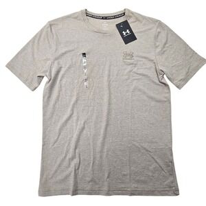 Under Armour Mens Loose Fit Icon T Shirt S/P/CH Beige Short Sleeve Crew‎ Neck